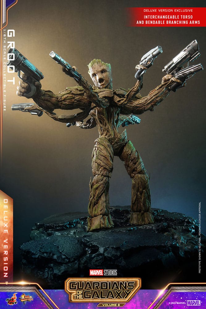 Hot Toys - Guardians of the Galaxy Vol. 3 Movie Masterpiece Action Figure  1/6 Groot (Deluxe Version) 32 cm - Vaulted Collectibles